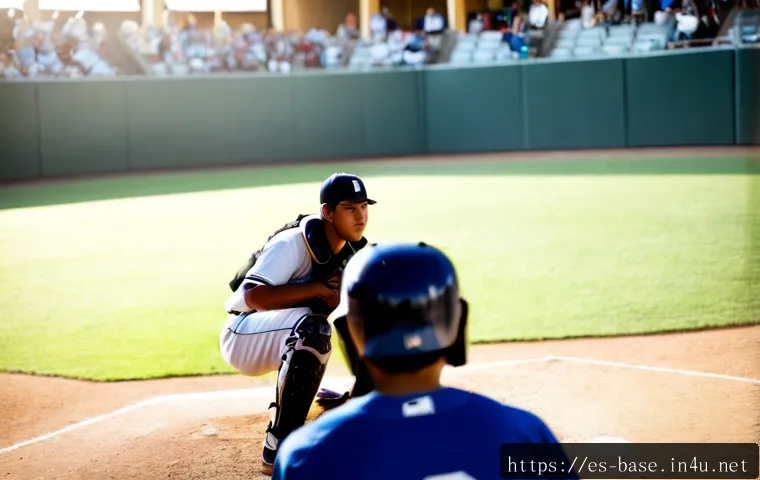 야구 스트라이크 존 이해하기 - Photorealistic youth baseball game in a sunny Latin American community stadium, a right-handed pitch...
